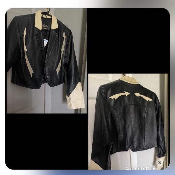 Vintage leather moto jacket size Small - Picture 3 of 3